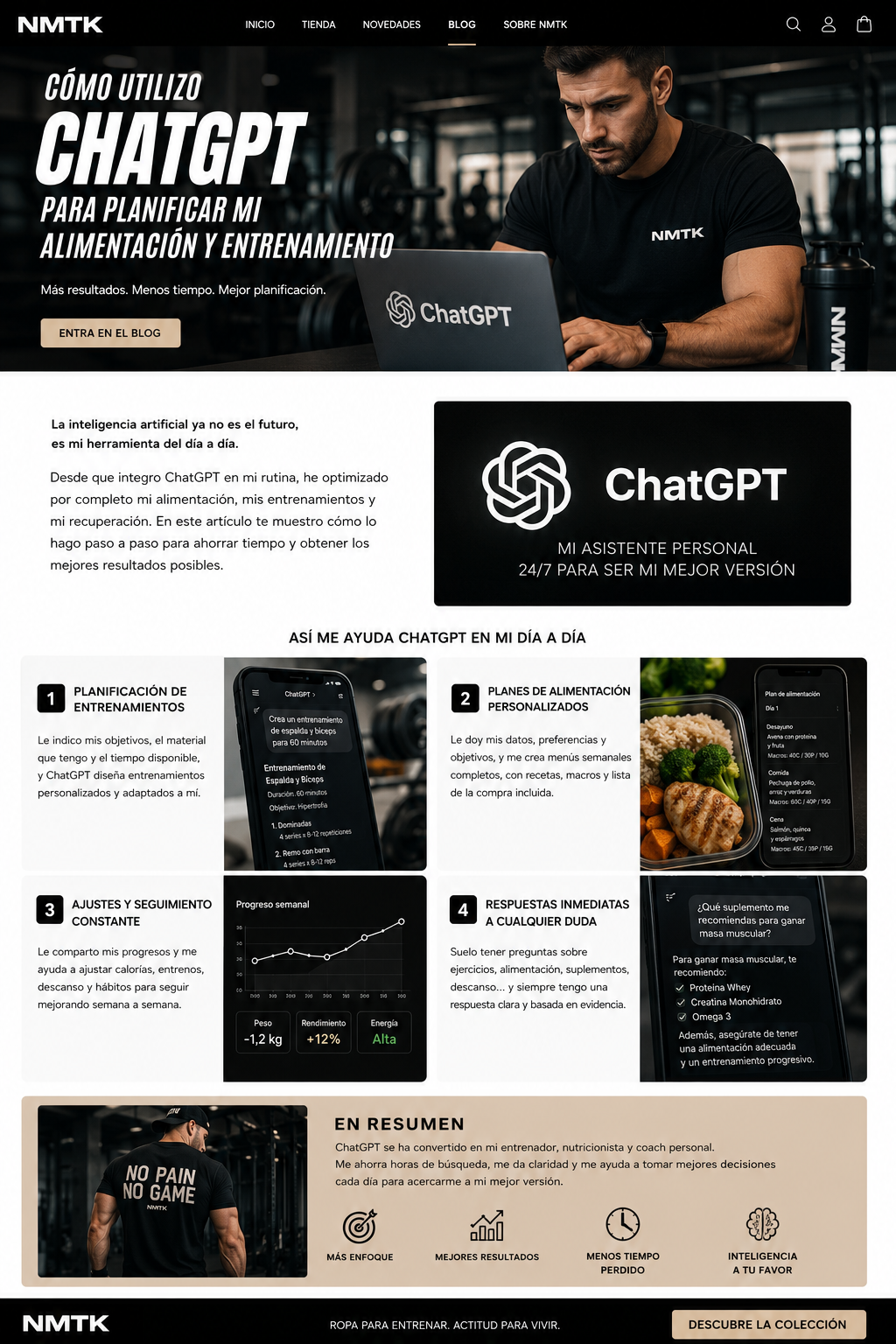 Cómo utilizo ChatPGT como guía de entrenamiento y alimentación