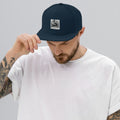 Gorra casual gym silverback mentality en azul marino oscuro, vista frontal — NMTK