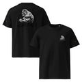 Camiseta GymBro Silverback Mentality en negro, vista frontal y trasera — NMTK