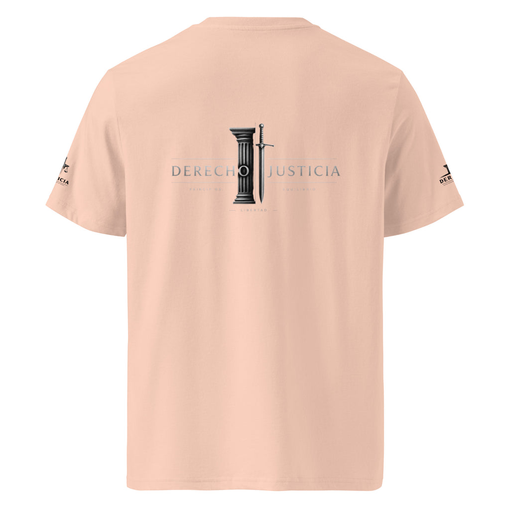 Camiseta Gran Bro Derecho & Justicia en melocotón, vista trasera — NMTK